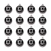 Platinum Plated Alloy Charms LS-ENAM-S118-02U-P-2