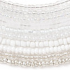 3MM Gradient Color Glass Seed Beaded Choker Necklaces for Women NJEW-JN05878-4