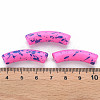 Opaque Spray Painted Acrylic Beads MACR-S372-002F-B06-4