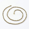 Non-Magnetic Synthetic Hematite Beads Strands G-G092-3mm-1-3