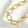 Brass Oval Link Chain Bracelets for Women Men BJEW-K273-11G-3