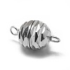 Anti-Tarnish Rhodium Plated 925 Sterling Silver Magnetic Clasps STER-L057-014P-1