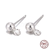 925 Sterling Silver Stud Earring Findings STER-S002-49-1