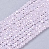 Electroplate Glass Beads Strands GLAA-F078-FR21-1