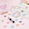 36Pcs UV Plating Opaque Acrylic Beads MACR-SC0001-87-3