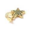 Brass Micro Pave Cubic Zirconia Charms KK-G444-02G-05-3