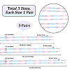 Gorgecraft 3 Pairs 3 Style Tie-Dye Style Flat Smooth Polyester Shoelaces FIND-GF0004-70B-2