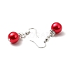 Valentines Gift for Girlfriend Glass Pearl Jewelry Sets Earrings & Bracelets SJEW-JS00265-20-3