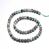 Frosted Natural African Turquoise(Jasper) Round Beads Strands X-G-D746-10mm-2