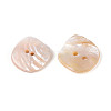 Natural Freshwater Shell Buttons BSHE-T014-25-2