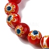 Handmade Millefiori Lampwork Beads Strands LAMP-G164-05A-3