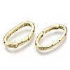 Brass Micro Pave Cubic Zirconia Spring Gate Rings ZIRC-S061-205G-NF-2