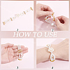6Pcs 3 Styles Brass Slide Lock Clasps KK-BBC0027-56-6