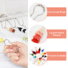 12Pcs 12 Color Iron Shower Bathroom Curtain Rings HJEW-AB00221-4