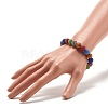 Sparkling Rhinestone Ball Beaded Stretch Bracelet for Women BJEW-JB07699-3