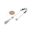 Mixed Natural Gemstone Pointed Drowsing Pendulums PALLOY-JF01992-3