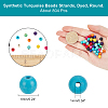 ARRICRAFT 12 Strands 12 Colors Synthetic Turquoise Beads Strands TURQ-AR0001-08-6