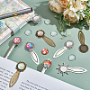 38pcs 14 Styles Alloy with  Iron Bookmark Cabochon Setting FIND-NB0005-25-5
