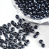 Plated Glass Seed Beads SEED-Q025-2mm-B01-1