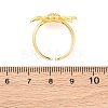 Brass Micro Pave Clear Cubic Zirconia Cuff Rings for Women RJEW-U047-28G-5