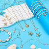 Ocean Theme Brass & 304 Stainless Steel Necklaces & Bracelets & 304 Stainless Steel Earring & Brass Cuff Rings Sets SJEW-PH00008-4
