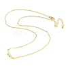 Pea Shaped Plastic Imitation Pearl Pendant Necklace with Brass Cable Chains NJEW-F316-01G-2