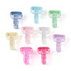 UV Plating Transparent Acrylic European Beads OACR-M027-02T-2
