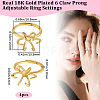 4Pcs Brass Adjustable Ring Findings KK-BBC0014-80G-2