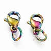 Ion Plating(IP) 304 Stainless Steel Lobster Claw Clasps LS-STAS-G240-01A-C-2