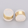 Brass Rubber Ear Nuts KK-T025-41G-3