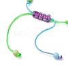 Cross & Round Acrylic Braided Bead Bracelets BJEW-JB10239-01-4