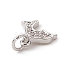 Brass Micro Pave Cubic Zirconia Charms X-ZIRC-F132-47P-3