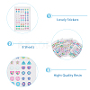 SUPERFINDINGS 8 Sheets 8 Styles 3D Gems Earring Stickers for Girls DIY-FH0005-30-3