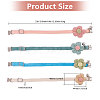 4Pcs 4 Colors Polyester Dog Flower Ties with Adjustable Collar AJEW-GL0002-59-2