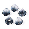 Transparent Glass Petal Pendants GLAA-T030-05-A-1