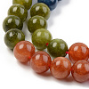 Round Dyed Natural Quartz Beads Strands G-T132-013B-01-3