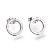 Tarnish Resistant Round Ring 304 Stainless Steel Jewelry Sets SJEW-M097-22P-5