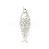 Rack Plating Brass Micro Pave Clear Cubic Zirconia Pendants KK-G416-11P-1