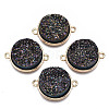 Natural Druzy Agate Links Connectors G-T131-86B-1
