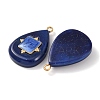 304 Stainless Steel Resin Pendants STAS-F352-07E-07-2
