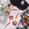 12Pcs 3 Styles Baseball Theme Polyester Iron on/Sew On Patches PATC-HY0001-99-4