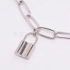 Alloy Padlock Charm Chains Belt AJEW-WH0126-29P-2