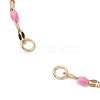 304 Stainless Steel Enamel Dapped Chains Slider Bracelets Making AJEW-JB01293-04-2