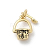 Brass Enamel Charms KK-U062-39G-1