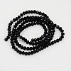 Faceted Imitation Crystal Glass Rondelle Beads X-GLAA-D030-14-2