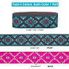   14M 4 Colors Ethnic Style Rhombus Pattern Polyester Ribbon OCOR-PH0003-90-2