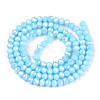 Electroplate Glass Beads Strands EGLA-A034-P4mm-B14-2