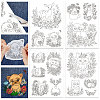 4 Sheets 11.6x8.2 Inch Stick and Stitch Embroidery Patterns DIY-WH0455-083-1