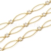 Handmade Brass Pave Clear Cubic Zirconia Horse Eye Link Chains CHC-G027-03LG-1