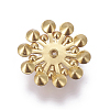 Golden Tone Brass Bead Caps KK-L173-11-3